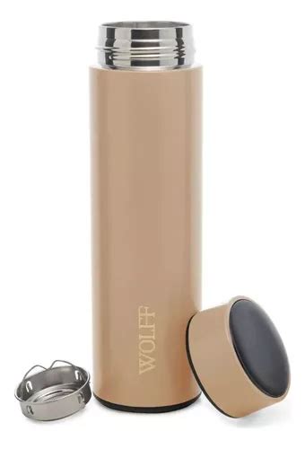 Garrafa T Rmica De A O Inox Term Metro Em Led Nude Ml Nude Parcelamento Sem Juros