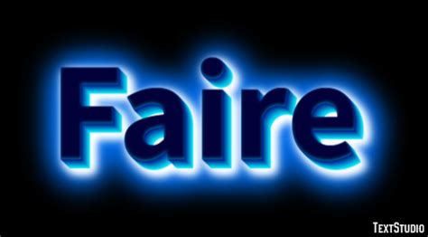 faire text effect  logo design word