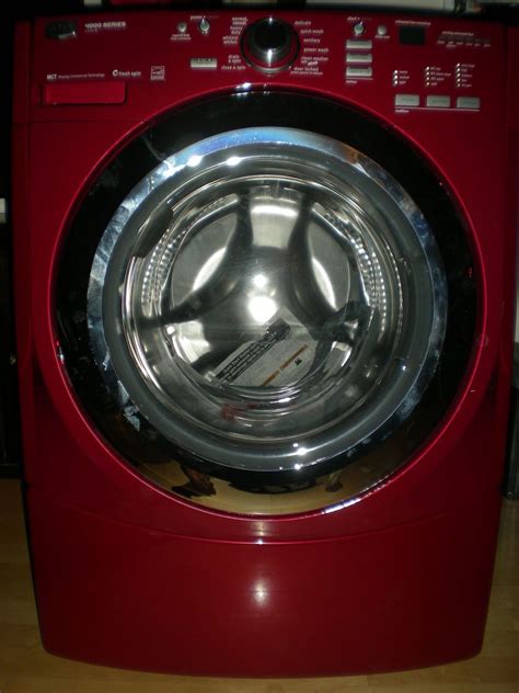 Maytag 4000 series 4.5 cu ft washer & dryer red front load enery on PopScreen