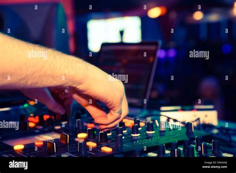Nightclub Parties Dj Sound Equipment Stock Photo Alamy
