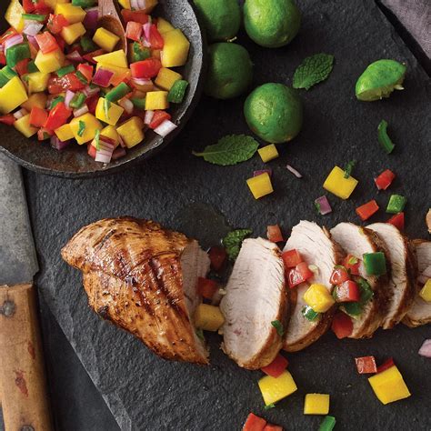 Grilled Turkey Tenderloins With Mango Salsa Recipe From H E B