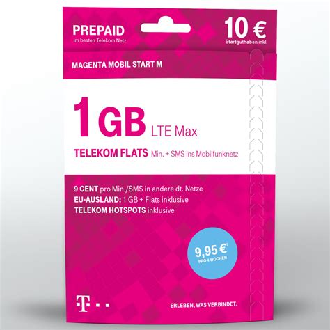 Xtra Karte Telekom Magenta Mobil Start M Guthaben Prepaid Handy