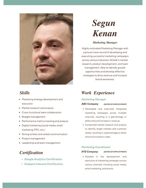 Manager Resume Examples