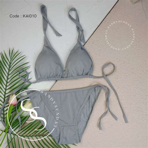 Promo Bikini Pantai Xl Kai Bikini Tali Set Jumbo Bikini Tali Lebar Plus Size Kai Diskon