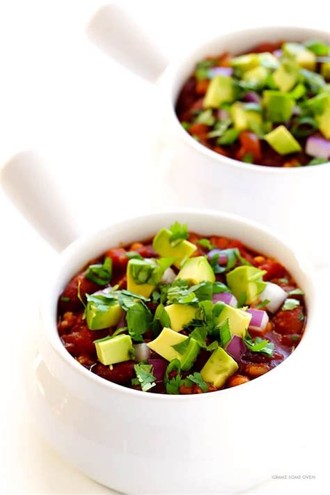Slow Cooker Vegetarian Chili - Gimme Some Oven