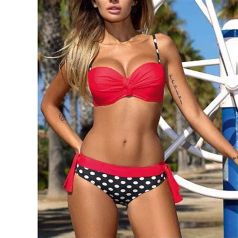 Bandage Halter Bikini Sets Sainsburys Push Up Swimwear For Women Perfect For Summer Beach