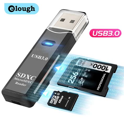 Elough 2 In 1 TF SD Card Reader USB 3 0 USB 2 0 Memory Card