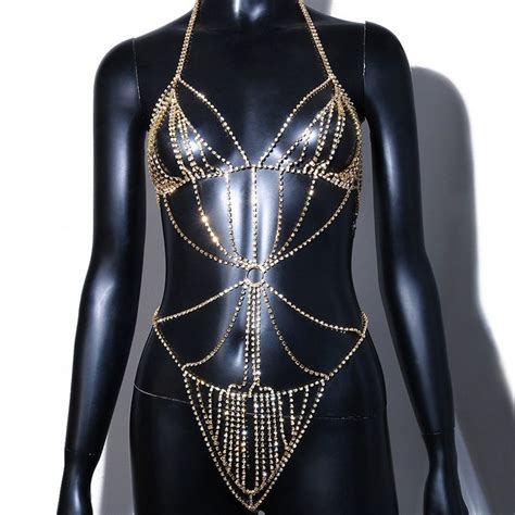 Chain Lingerie Set Full Body Chain Full Body Jewelry Chain Etsy