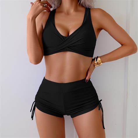 Women S Clothing Clearance Bdfzl New Split Swimsuit Print Sexy High Waist Bikini Bikini Women S