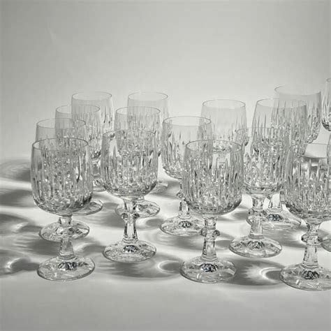 cut crystal wine glasses tata faience