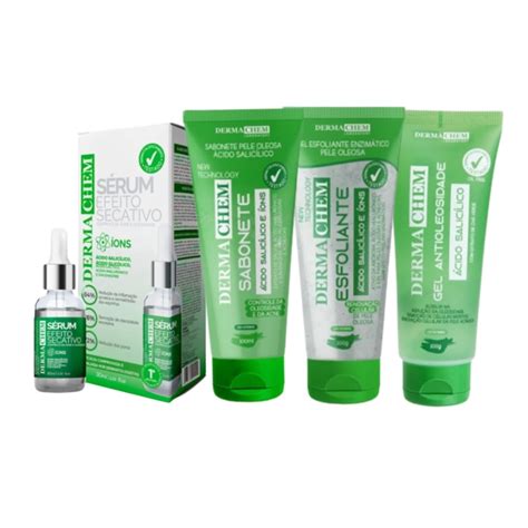 Kit Skin Care Cuidados Diarios Para Pele Oleosas Acnes Cravos E