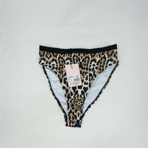 Missguided Intimates Sleepwear Leopard High Waist Bikini Brief Camel Poshmark