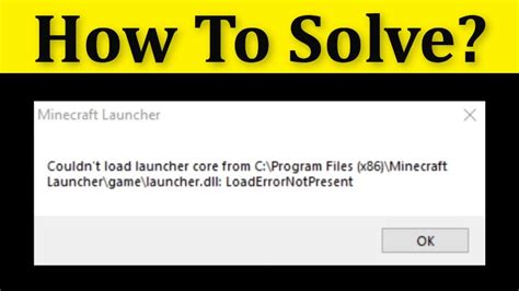 Fix Minecraft Launcher Couldn T Load Launcher Core Youtube