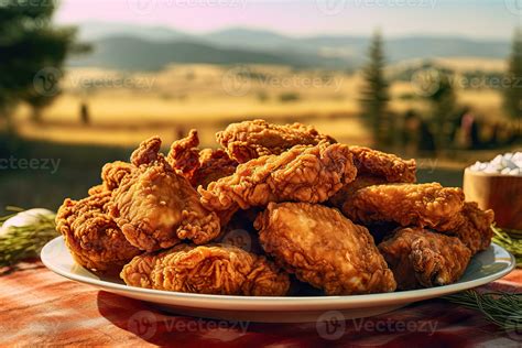 Fried chicken Wings with Kethcup, Generative AI 28568508 Stock Photo at ...