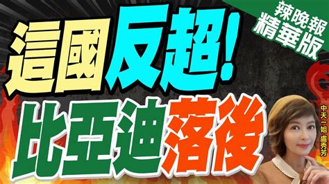 【盧秀芳辣晚報】全球動力電池裝車 比亞迪竟然被反超 這個反超 比亞迪落後 精華版中天新聞ctinews Youtube