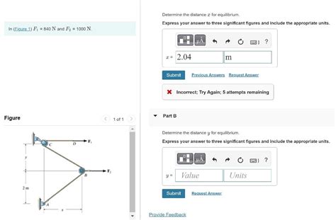 Solved Determine The Distance X For Equilibrium Express Chegg