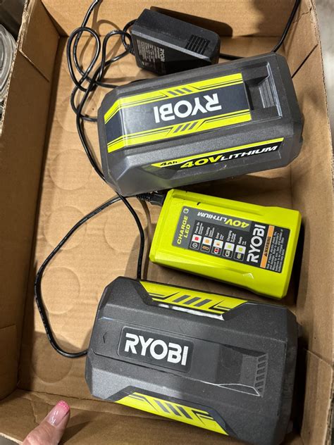 Ryobi, batteries, and charger