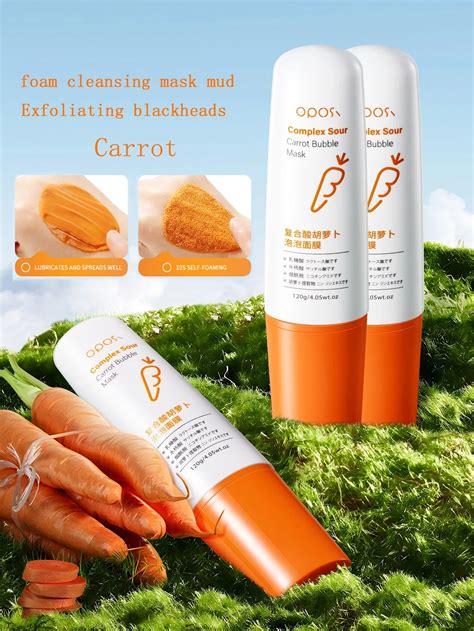 Carrot Foaming Mud Mask Deep Cleansing Foaming Mask To Remove