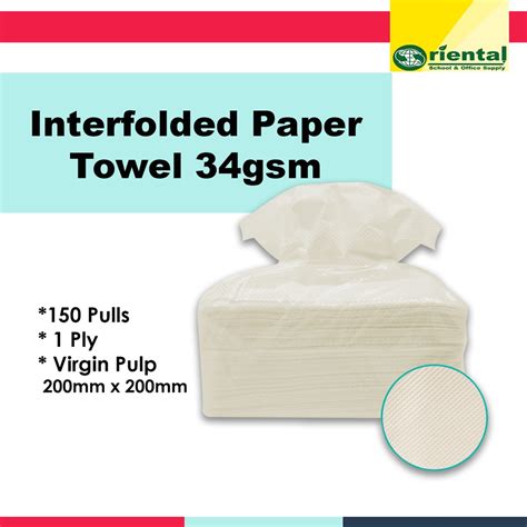 interfolded paper towel  gsm  ply kitchen tissue  pulls