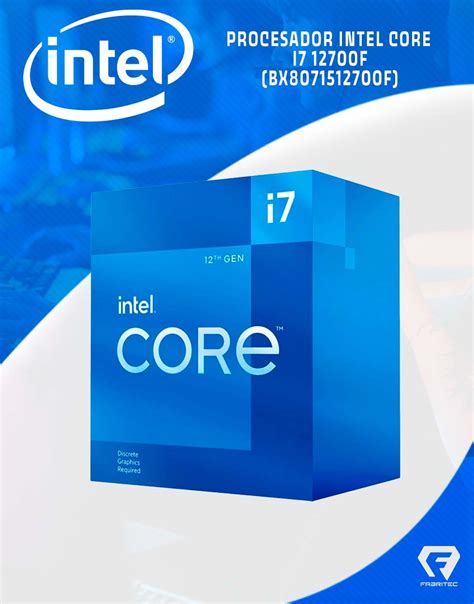 PROCESADOR INTEL CORE I7 12700F ( BX8071512700F ) 2.6GHZ-12MB | LGA ...