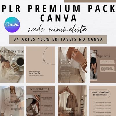 Pack Canva Nude Minimalista Tcg Digital Hotmart