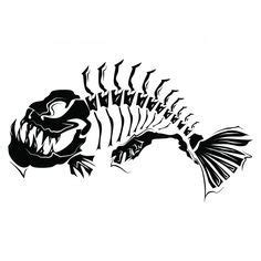 Fish Skeleton Drawing at GetDrawings | Free download