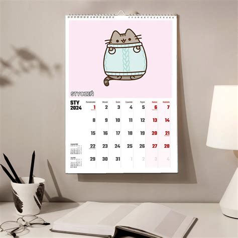 Kalendarz Cienny Na Rok Pusheen Kot Kotki Wieloplanszowy A