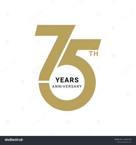 5630 75 Years Anniversary Logo Images Stock Photos 3d Objects