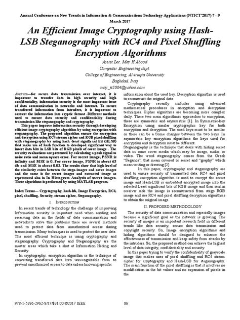 An Efficient Image Cryptography Using Hash Lsb Steganography With Rc4 And Pixel Shuffling