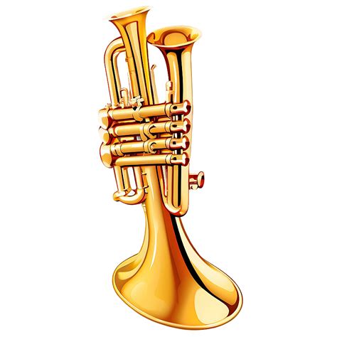 Download Golden Trumpet Design Png Gho