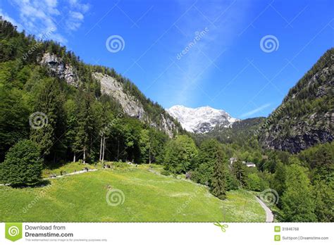 Hallstatt De Mooiste Meerstad In De Wereld Oostenrijk Stock Foto