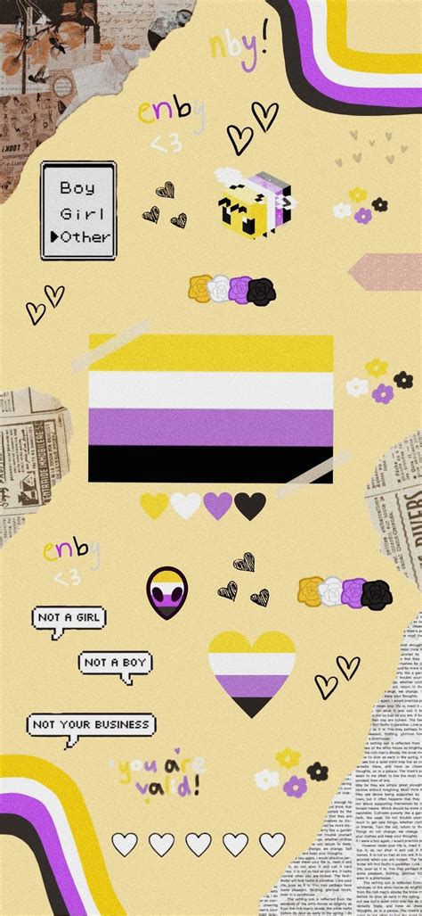 Non Binary Wallpaper Aesthetic Nonbinary Wallpaper Non Binary