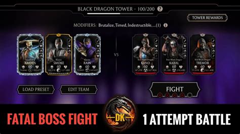 Fatal Black Dragon Tower 1 Attempt Fight 100 Boss Battle And Reward 🎮