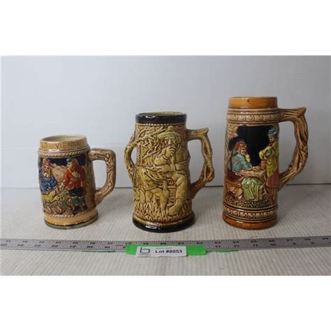 (3) German Beer Steins - Bodnarus Auctioneering