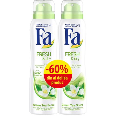 Комплект Fa: Дезодорант спрей Fresh & Dry грeen Tea, 2 x 150 мл - eMAG.bg