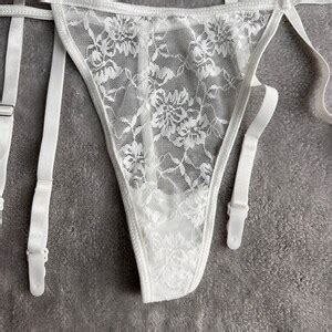 All White Lingerie Set Garter Set Bridal Lingerie Womens Lingerie Lingerie Sets Etsy