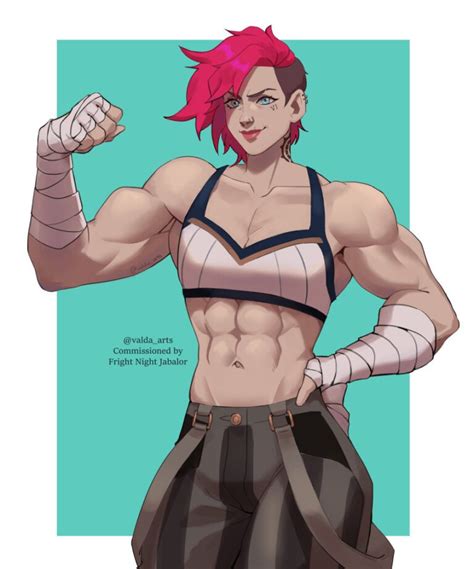 League Of Legends Rule Porn Arcane Flexing Flexing Bicep Muscle Mommy Valda Arts Abs
