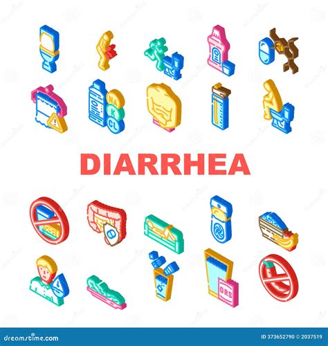 Diarrhea, Causes And Symptoms. Information Poster With Text And Cartoon