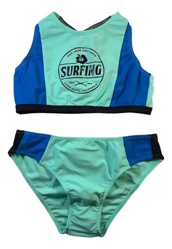 Malla Bikini Top Vedetina Niña Pileta Cavada Traje De Baño