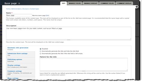 edit  content type drupal cloud service
