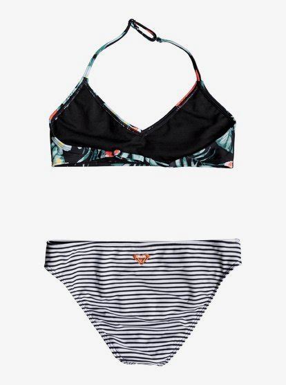 Happy Spring Triangle Bralette Bikini Set For Girls Roxy