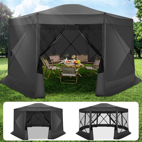 Hoteel X Camping Gazebo Tent Sided Pop Up Canopy Screen Tent With