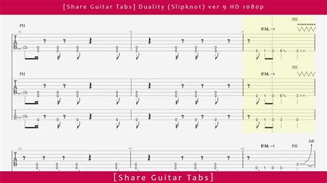 [share Guitar Tabs] Duality Slipknot Ver 9 Hd 1080p Youtube