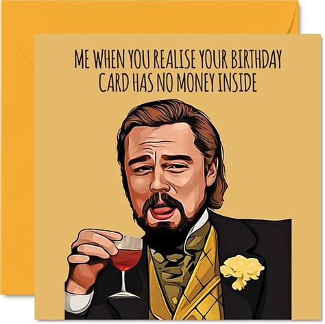 Leonardo Dicaprio Laughing Meme Birthday Card Funny Birthday Etsy My XXX Hot Girl
