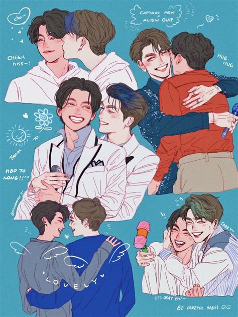 Pin By Giulia Hu On Gulf Kanawut Mew Suppasit Cute Couple Art Cute Gay Cute Gay Couples