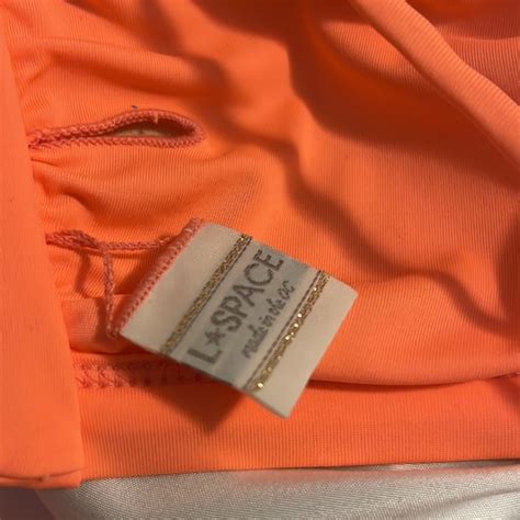 L Space Swim Orange Lspace Bikini Top Only Size Small Poshmark