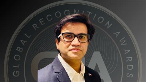 rahul jain receives   global recognition award