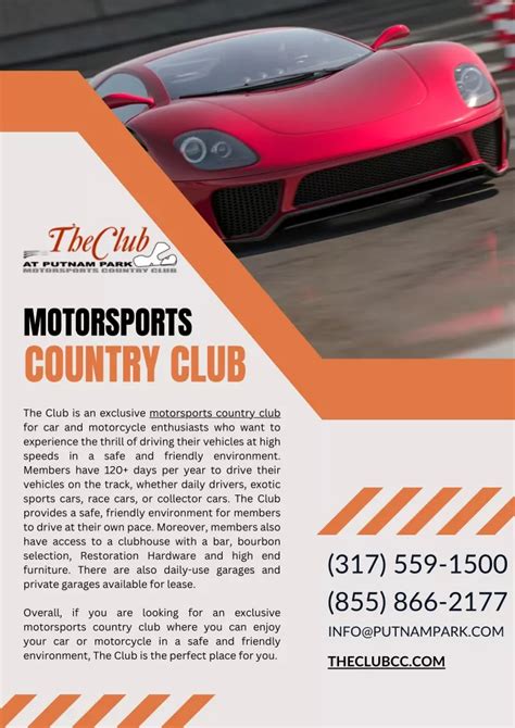 Ppt Motorsports Country Club Powerpoint Presentation Free Download