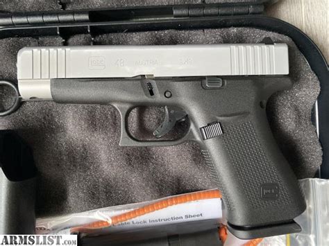 Armslist For Saletrade Lnib Glock 48 Silver Slide 9mm