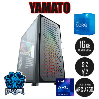 PC YAMATO CORE I5 13400F ARC A750 8GB 16GB RAM 512GB M 2 WIFI W11